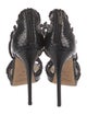 Jimmy Choo Embossed Leather Animal Print Sandals