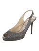 Jimmy Choo Glitter Glitter Accents Slingback Sandals