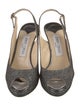 Jimmy Choo Glitter Glitter Accents Slingback Sandals
