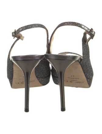 Jimmy Choo Glitter Glitter Accents Slingback Sandals