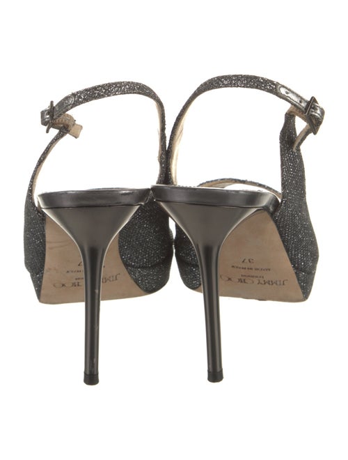 Jimmy Choo Glitter Glitter Accents Slingback Sandals