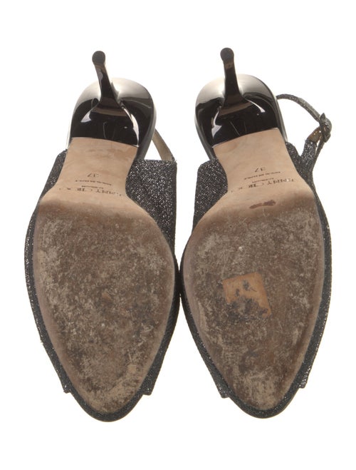 Jimmy Choo Glitter Glitter Accents Slingback Sandals