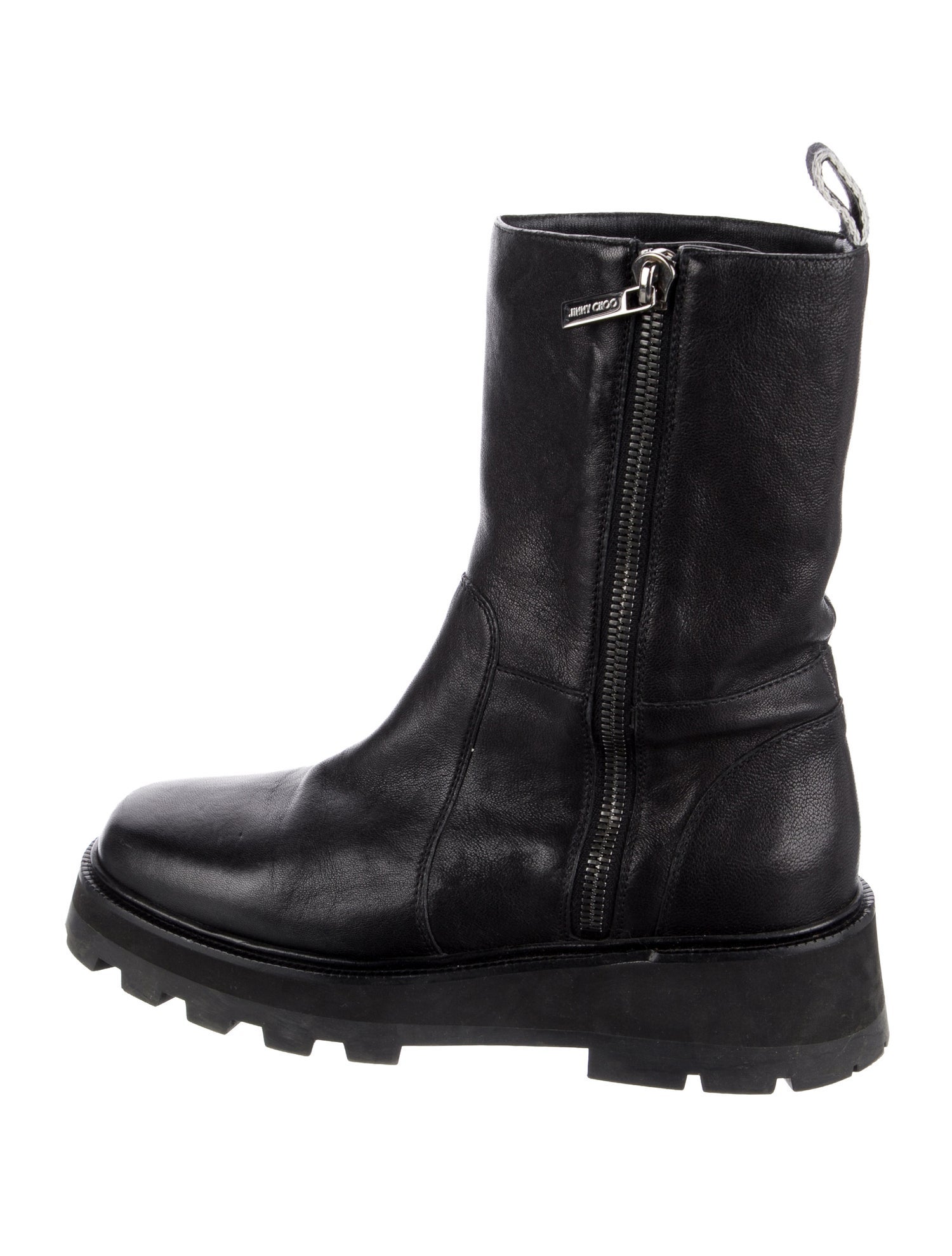 Jimmy Choo Leather Moto Boots
