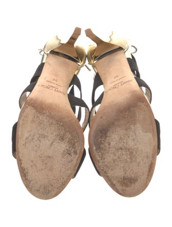 Jimmy Choo Leather T-Strap Sandals