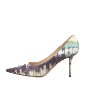 Jimmy Choo Tie-Dye Print Slingback Pumps