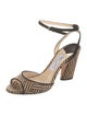 Jimmy Choo Raffia Printed Slingback Sandals
