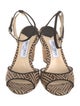 Jimmy Choo Raffia Printed Slingback Sandals