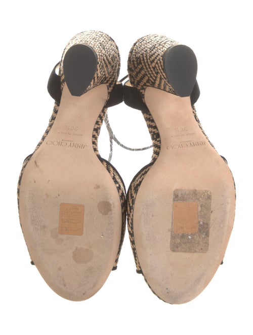 Jimmy Choo Raffia Printed Slingback Sandals