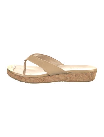 Jimmy Choo Patent Leather Flip Flops