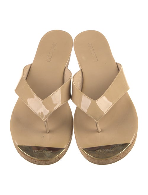 Jimmy Choo Patent Leather Flip Flops