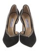 Jimmy Choo Suede Crystal Embellishments D'Orsay Pumps