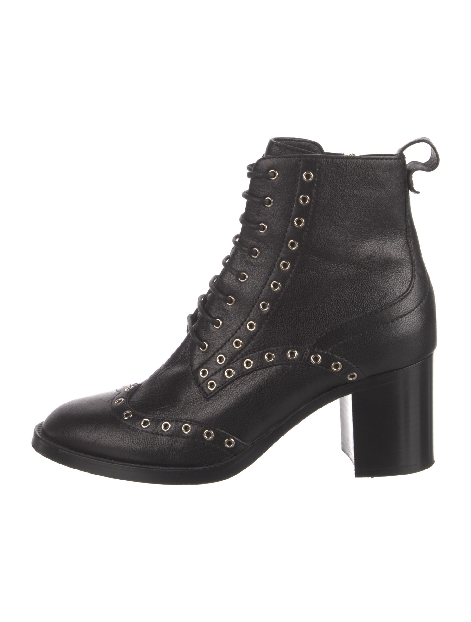 Jimmy Choo Leather Eyelet Trim Lace-Up Boots