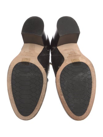 Jimmy Choo Leather Eyelet Trim Lace-Up Boots