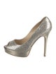 Jimmy Choo Glitter Mesh Accents Pumps