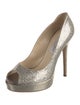 Jimmy Choo Glitter Mesh Accents Pumps