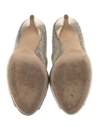 Jimmy Choo Glitter Mesh Accents Pumps