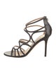 Jimmy Choo Snakeskin Glitter Accents Sandals