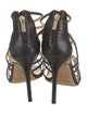 Jimmy Choo Snakeskin Glitter Accents Sandals