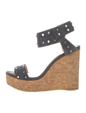 Jimmy Choo Suede Studded Accents Espadrilles