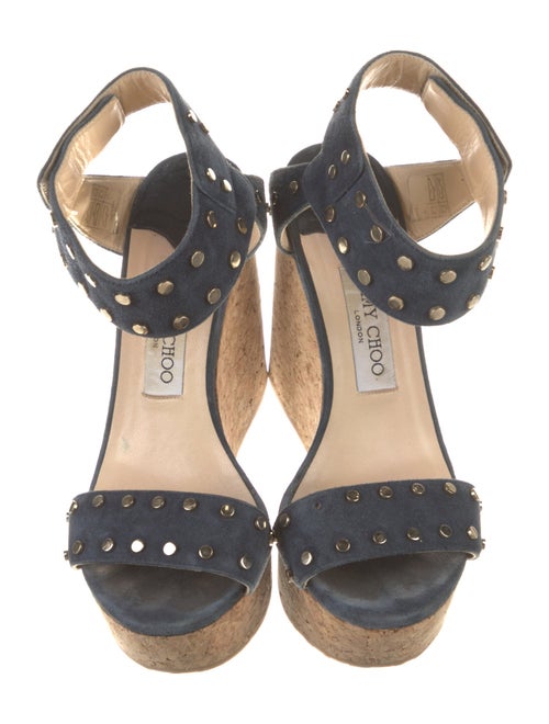 Jimmy Choo Suede Studded Accents Espadrilles