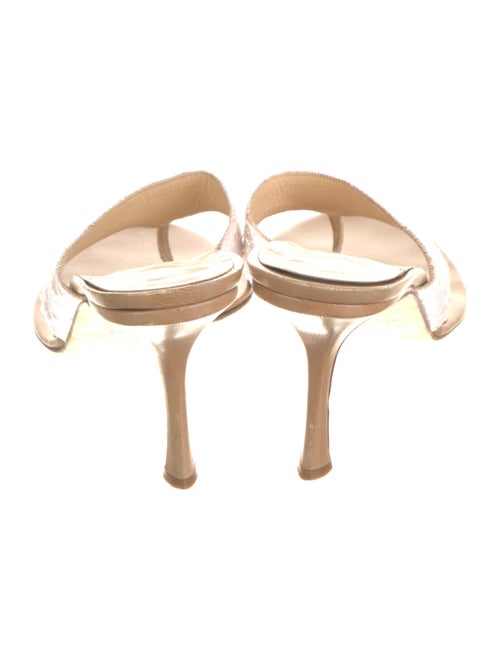 Jimmy Choo Leather Colorblock Pattern Slides