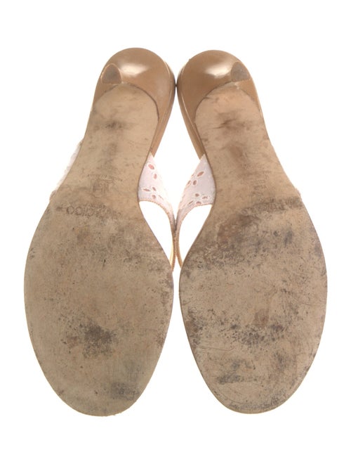 Jimmy Choo Leather Colorblock Pattern Slides