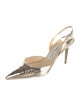 Jimmy Choo Embossed Leather Animal Print Slingback Pumps