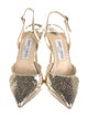 Jimmy Choo Embossed Leather Animal Print Slingback Pumps