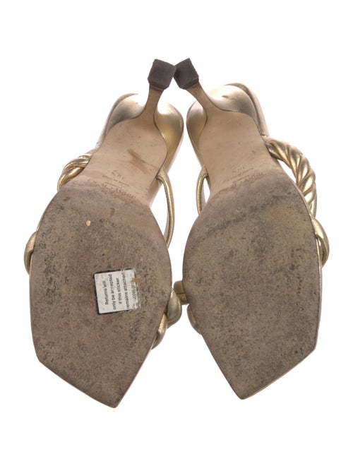 Jimmy Choo Leather Braided Accents Slides