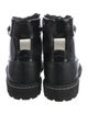 Jimmy Choo Patent Leather Pom-Pom Embellishments Combat Boots