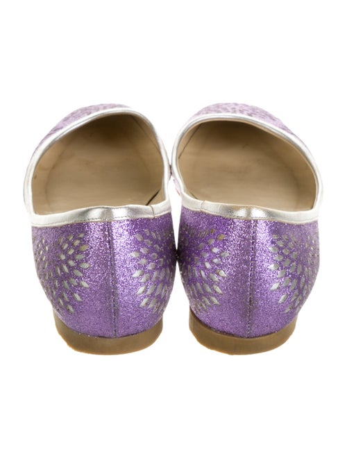 Jimmy Choo Glitter Animal Print Ballet Flats