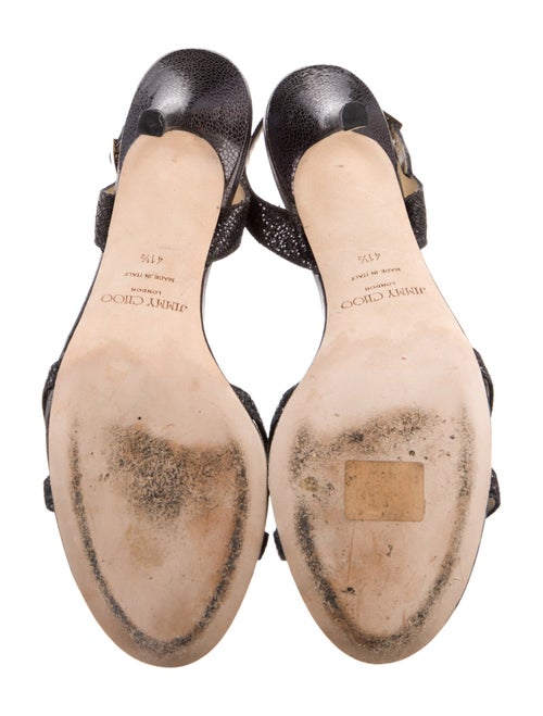 Jimmy Choo Glitter Animal Print Slingback Sandals