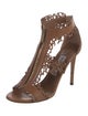 Jimmy Choo Leather Lasercut Accents T-Strap Pumps