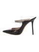 Jimmy Choo Patent Leather Crystal Embellishments Mules