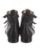 Jimmy Choo Embossed Leather Animal Print Combat Boots