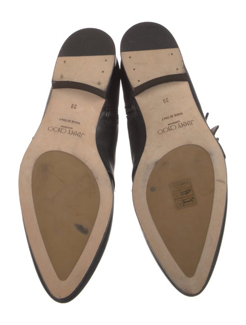 Jimmy Choo Embossed Leather Animal Print Combat Boots