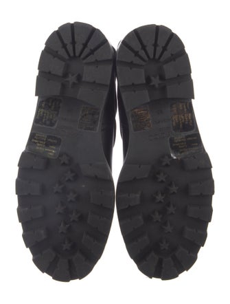 Jimmy Choo Leather Fur Trim Moto Boots