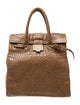 Jimmy Choo Embossed Leather Top Handle Bag