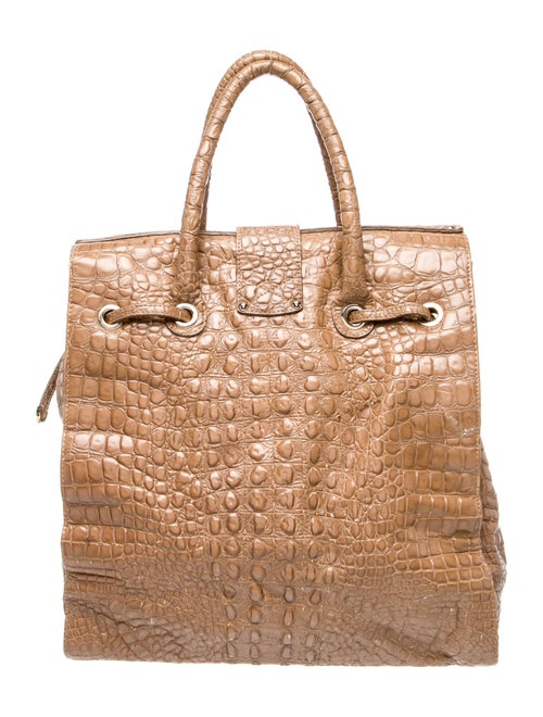 Jimmy Choo Embossed Leather Top Handle Bag