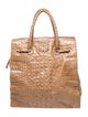 Jimmy Choo Embossed Leather Top Handle Bag