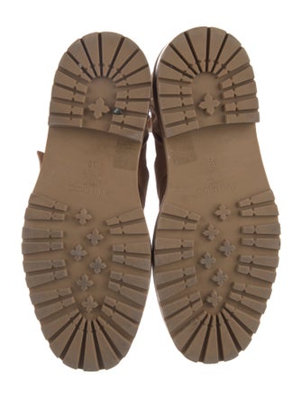 Jimmy Choo Suede Crystal Embellishments Combat Boots