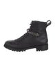Jimmy Choo Leather Crystal Embellishments Combat Boots
