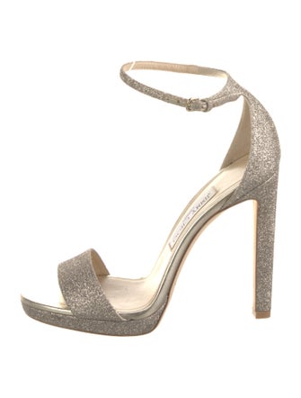 Jimmy Choo Glitter Glitter Accents Sandals