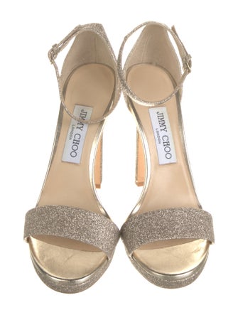 Jimmy Choo Glitter Glitter Accents Sandals