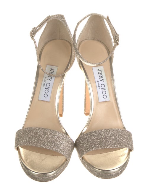 Jimmy Choo Glitter Glitter Accents Sandals