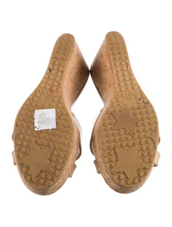 Jimmy Choo Patent Leather Colorblock Pattern Slides