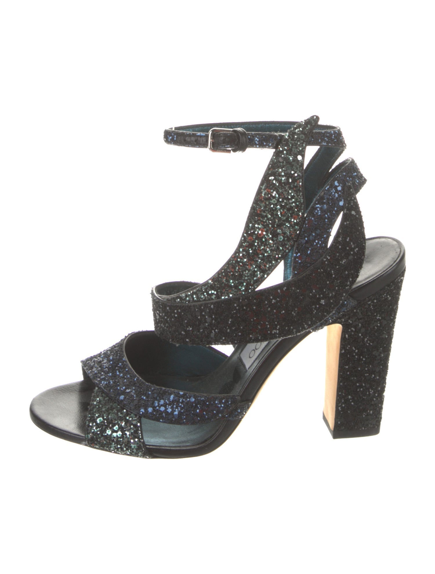 Jimmy Choo Glitter Glitter Accents Sandals