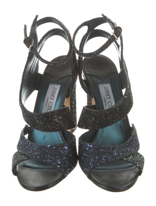 Jimmy Choo Glitter Glitter Accents Sandals