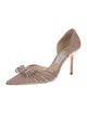 Jimmy Choo Suede Bow Accents D'Orsay Pumps