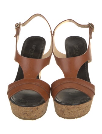 Jimmy Choo Leather Chain-Link Accents Espadrilles